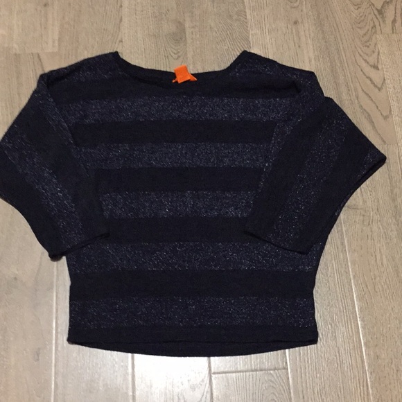 Joe Fresh Sweaters - Navy Striped Dolman Oversized cropped sweater SM